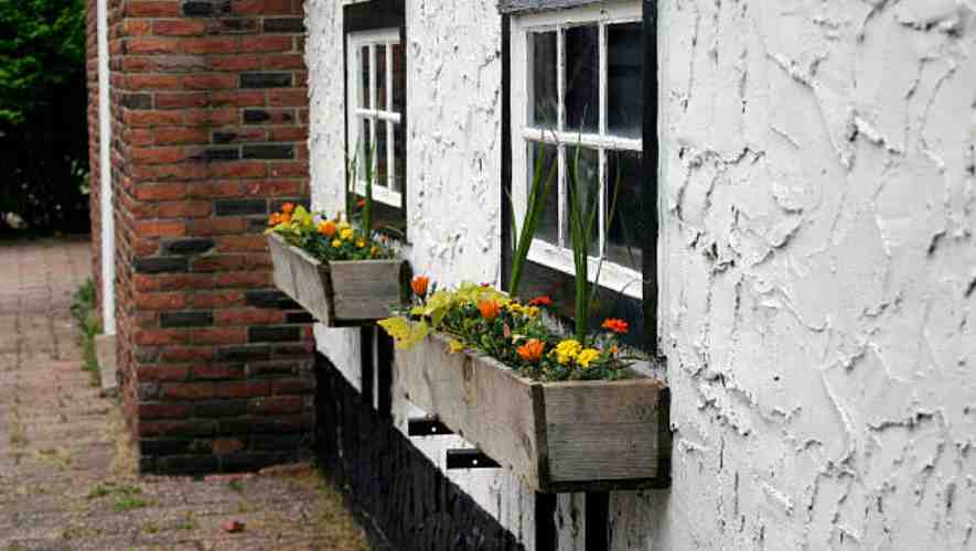 How to hang window boxes on brick without Drilling